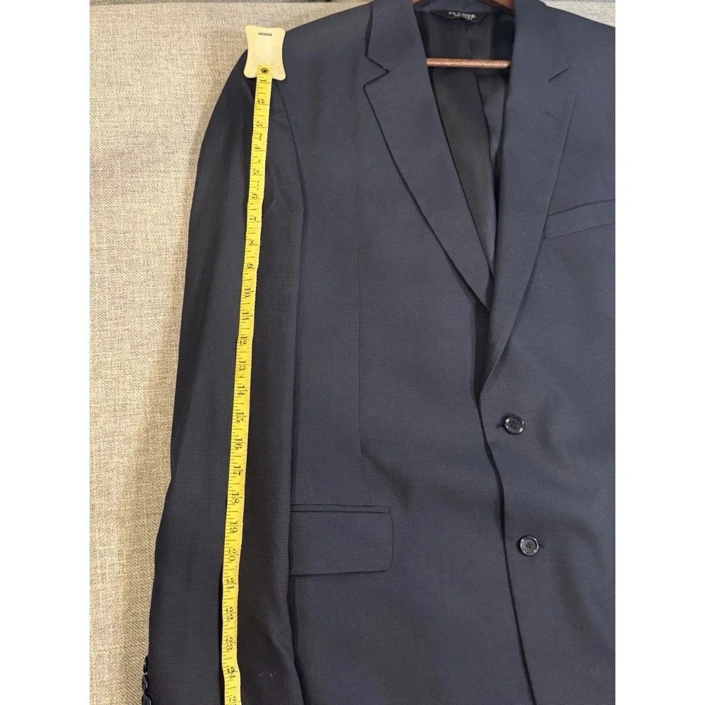 Jos A Bank Blazer‎ Mens Navy Blue Sport Coat 2 Button Micro Check Classic